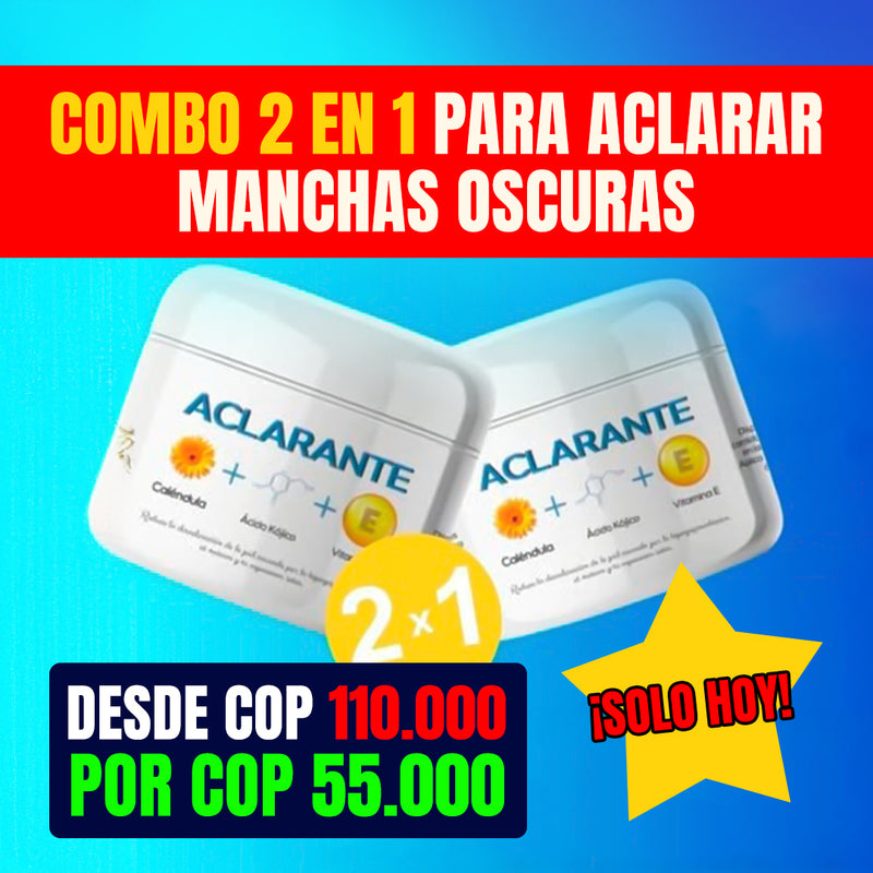 Crema Aclarante Rejuvenecedora Manchas Oscuras - COMPRA 1 Y LLÉVATE 2